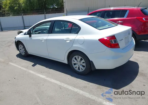 2012 Honda Civic Lx из США, поврежденный, VIN 19XFB2F52CE328597